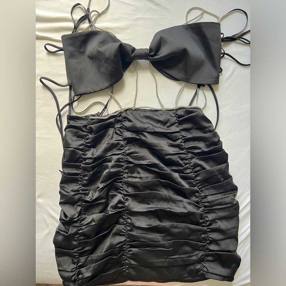 For love and lemons black mini dress